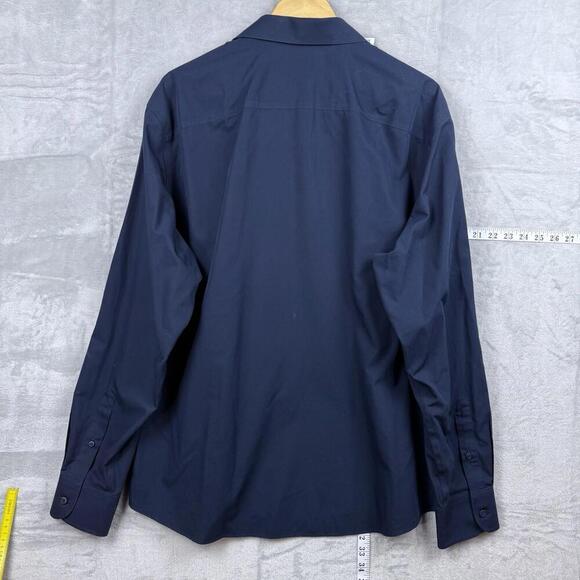 UNTUCKit Castello Shirt Navy XL Regular Fit Long Sleeve 100% Cotton Dress Casual - Picture 2 of 9
